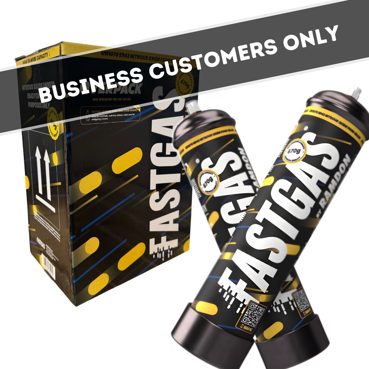 Case of Fastgas 670g Nitrous Oxide Cylinder