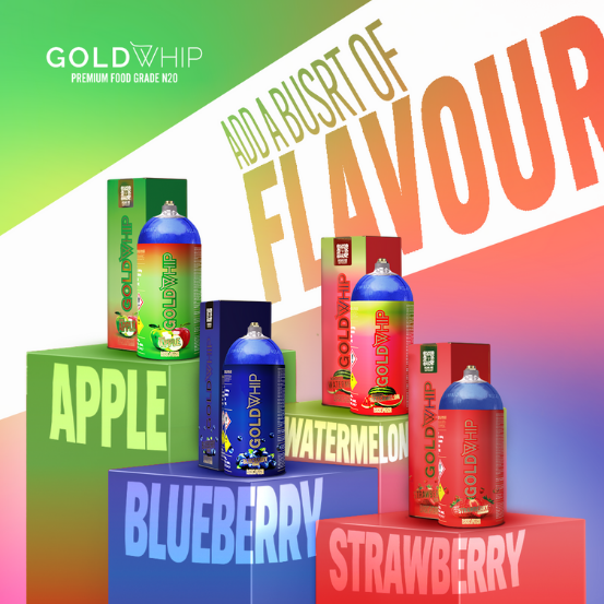Gold Whip Mini Fruit Flavour N2O Tank