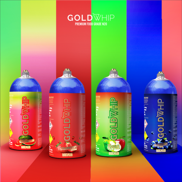 GoldWhip Mini Flavoured Nitrous Oxide Tanks
